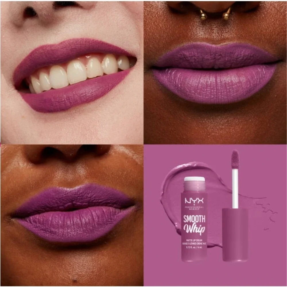 NYX Smooth Whip‎ Matte Lip Cream Snuggle Sesh Set of 3 Purple Berry